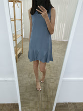 Waves Hem Linen Peplum Dress - Ferlicious